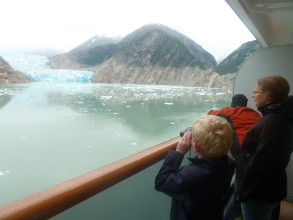 Binoculars came in handy to get a better view of the seals and birds on the icebergs.