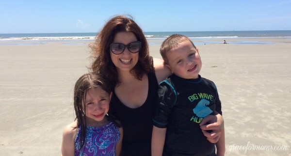 Jess and Kids on Beach