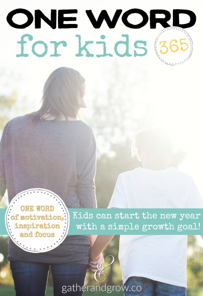One Word for Kids - a great way to encourage kids to create a simple growth goal for the new year.