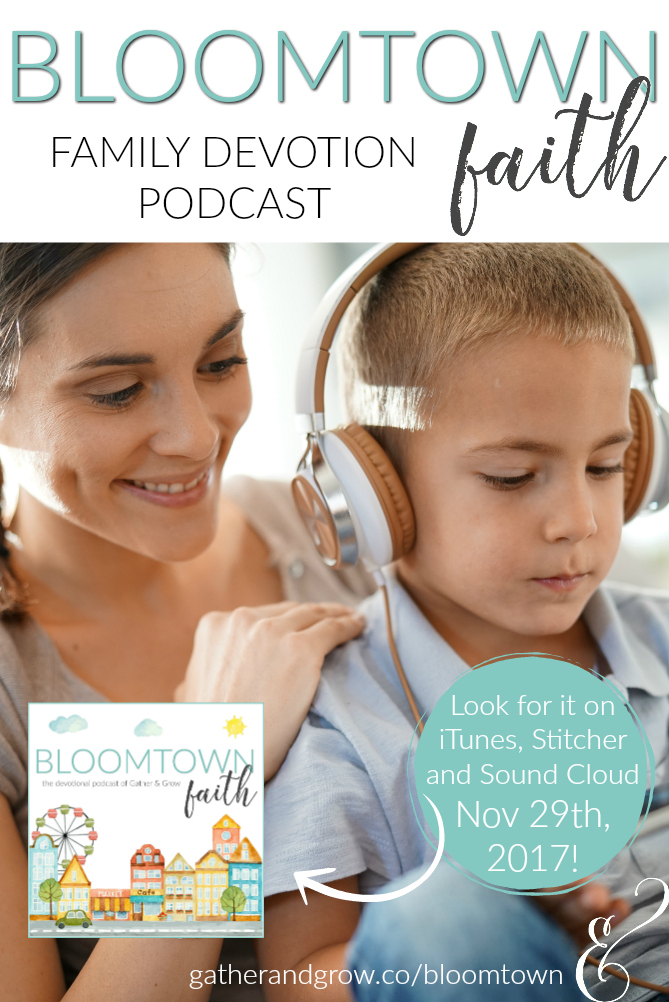 The brand new Bloomtown Faith family devotion podcast makes faith building simple so your busy family can grow together. Each season of the podcast includes simple devotions you can listen to and discuss in 10 minutes or less. It covers big Bible moments, life-changing memory verses and simple take-aways that will help your family follow Jesus everyday.