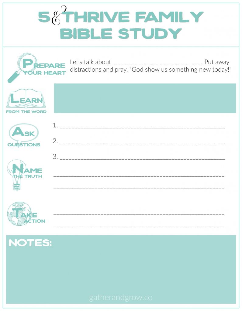 A Quick + Simple Family Bible Study Method » Gather & Grow