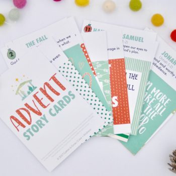 Lead your kids through a meaningful Christmas countdown with these adorable Advent Story Cards. Share big Bible moments that tell God's story of why and how Jesus came to rescue us.